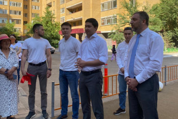 Новые игровые площадки открыли в Астане ко Дню защиты детей