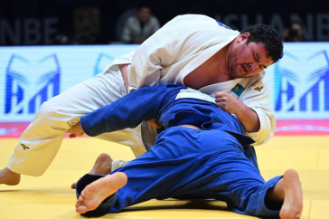 Фотография к новости: Дзюдоист-супертяж Ерасыл Кажыбаев принёс Казахстану бронзу в Душанбе