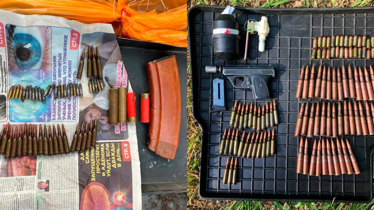 Гранаты, снайперская винтовка, патроны: КНБ  за два месяца изъял более 40 единиц оружия