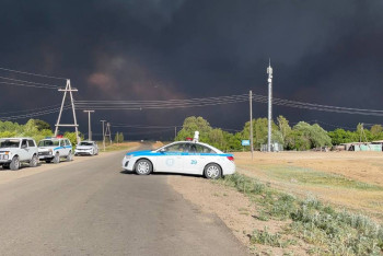 Фотография к новости: Лесной пожар в Абайской области подобрался к трём сёлам. Жителей эвакуировали