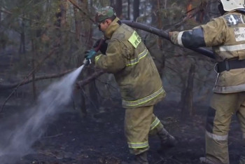 Фотография к новости: К тушению пожара в области Абай привлекли 14 вертолётов