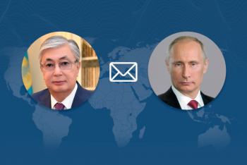 Фотография к новости: Токаев поздравил Путина с Днем России