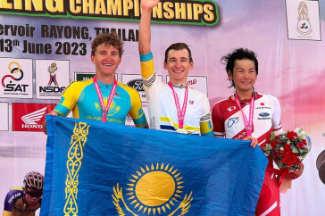 Фотография к новости: Казахстан выиграл чемпионат Азии по велоспорту