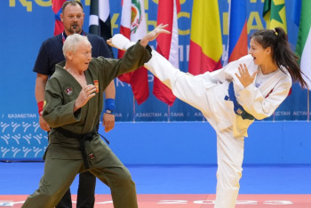 Фотография к новости: Сразу 13 медалей завоевали казахстанцы в первый день ЧМ по рукопашному бою в Астане