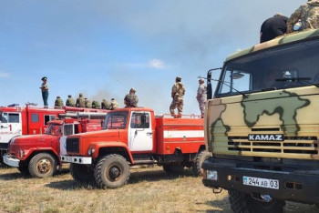 Фотография к новости: Пожар в заповеднике Акмолинской области локализован