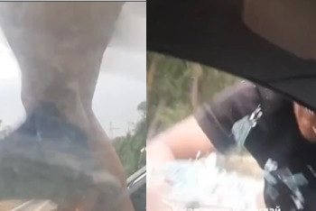 Фотография к новости: Привет из 90-ых: водитель на трассе под Алматы разнёс автомобиль, с которым не поделил дорогу