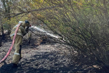 Фотография к новости: Крупный пожар тушат в Уральске