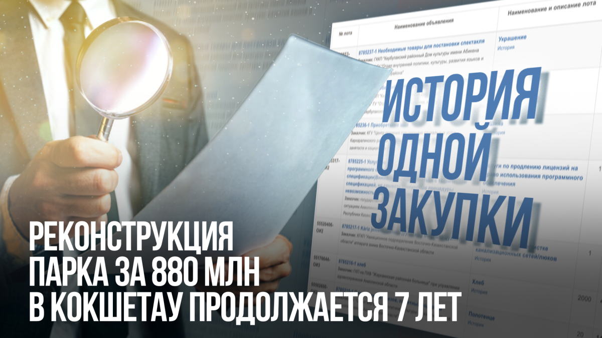 История одной закупки: как ремонт парка в Кокшетау превратился в безобразие
