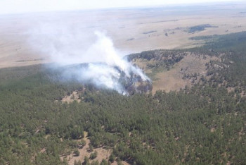 Фотография к новости: Пожар начался из-за грозы в Бурабае
