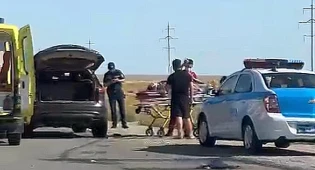 Иномарка сбила верблюда в Актау: госпитализированы двое пострадавших