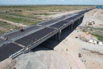 Фотография к новости: Завершается капитальный ремонт путепровода на большой кольцевой дороге в Астане