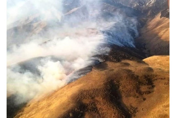 Фотография к новости: В горах Жамбылской области тушат 200 гектаров сухой травы