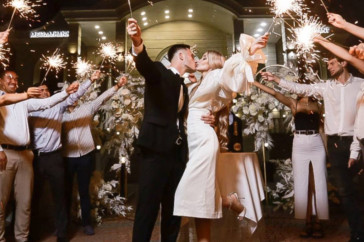 Фотография к новости: Роскошную свадьбу с красоткой сыграл известный казахстанский футболист