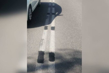 Фотография к новости: Житель Костаная закрасил разметку, чтобы упростить въезд к дому