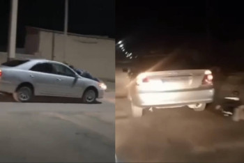 Фотография к новости: Нарушитель протащил на капоте полицейских в Кызылорде