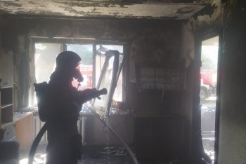 Фотография к новости: 44 человека эвакуировали из-за пожара в пятиэтажке Актобе