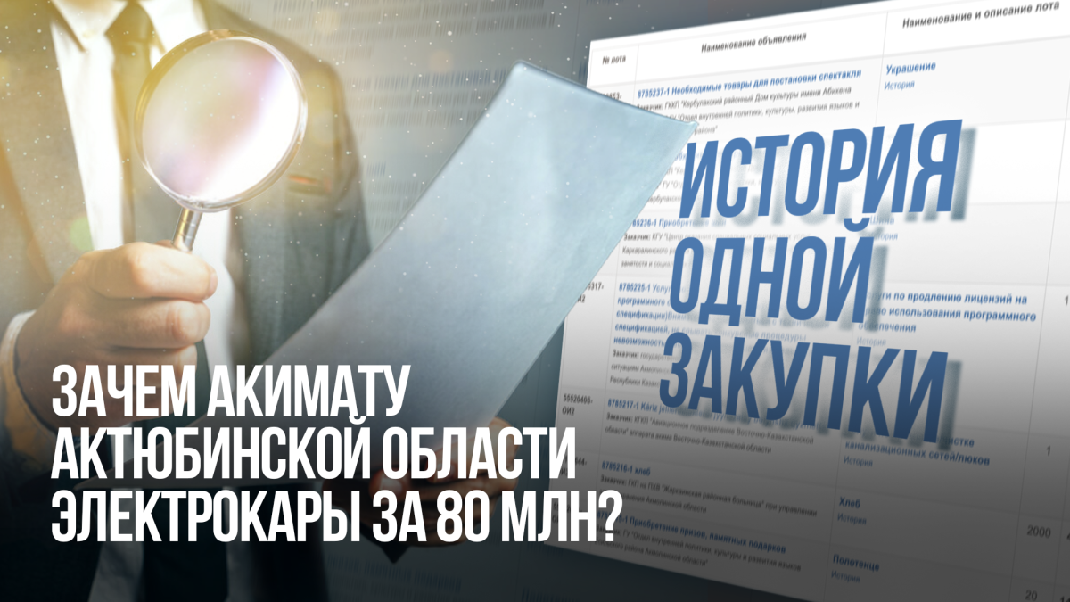 История одной закупки: зачем акимату Актюбинской области электрокары за 80 млн?