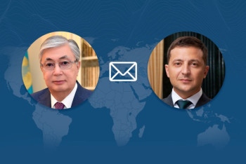 Фотография к новости: Токаев направил телеграмму Зеленскому