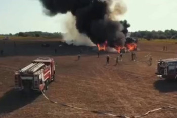 Импровизированный трансграничный пожар  потушили спасатели Казахстана и России