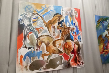 Фотография к новости: В Петропавловске зарубежные художники представили картины, посвящённые Великой степи