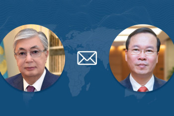 Фотография к новости: Токаев поздравил президента Вьетнама