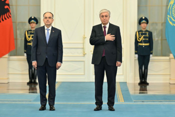 Фотография к новости: Касым-Жомарт Токаев принял президента Албании в Акорде