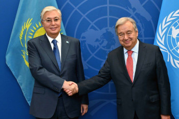 Фотография к новости: Токаев провёл переговоры с генеральным секретарем ООН