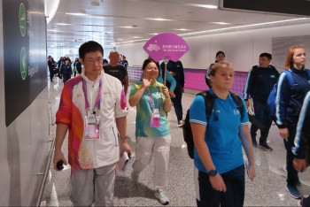 Фотография к новости: Сборная Казахстана прибыла в Ханчжоу для участия в Азиатских играх