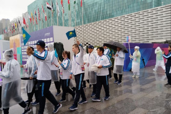 Фотография к новости: Прошла церемония приветствия сборной Казахстана в Ханчжоу