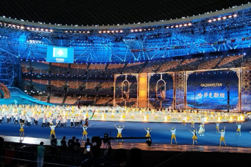 Фотография к новости: Открытие Азиады: Казахстан прошёл по стадиону  Ханчжоу, что было за кулисами