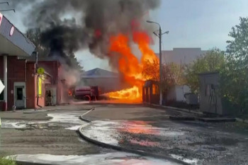 Страшный пожар на АГЗС в Петропавловске: есть пострадавший