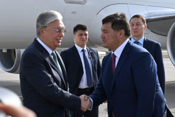 Фотография к новости: Касым-Жомарт Токаев прибыл с рабочим визитом в Кызылординскую область