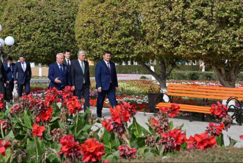 Фотография к новости: Глава государства посетил село имени Наги Ильясова