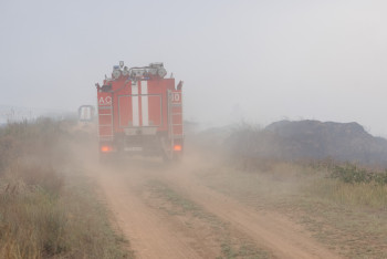 Пожар произошёл на побережье Бухтармы