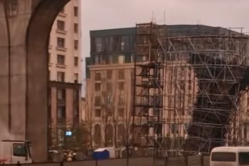 Фотография к новости: Ещё одна опора LRT накренилась в Астане