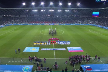 Начался самый важный матч в истории сборной Казахстана по футболу