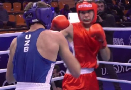 Фотография к новости: Разгромом завершился второй бой Казахстан — Узбекистан на юниорском ЧМ-2023 по боксу