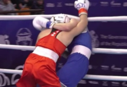 Фотография к новости: Дисквалификацией едва не закончился бой казахстанки в Армении