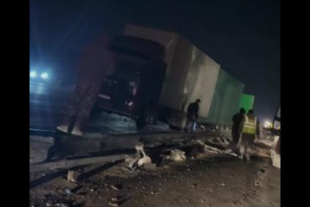 Грузовик перевернулся на капчагайской трассе