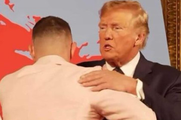 Фотография к новости: Дональд Трамп прибыл на турнир с участием Шавката Рахмонова