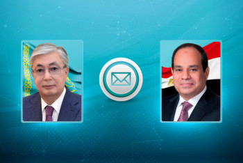 Фотография к новости: Касым-Жомарт Токаев поздравил Абделя Фаттаха Ас-Сиси с переизбранием президентом Египта