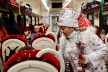 Новогодний экспресс запустили из Астаны в Бурабай