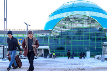 Фотография к новости: Международный аэропорт Астаны закрыл приём самолётов  из-за погоды