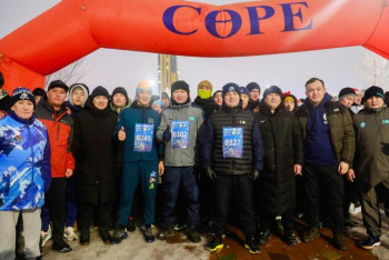 В честь Нового года астанчане пробежали 2024 метра