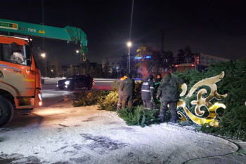 Что будет с упавшей ёлкой за 52 млн тенге, ответили в акимате Павлодара