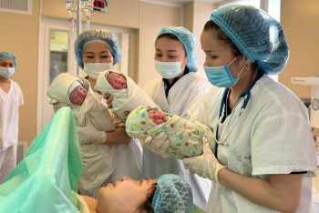 Фотография к новости: Первая в этом году тройня родилась в Астане