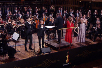 Фотография к новости: Она пела в бомбоубежище Киева: Димаш Кудайберген обратился к самой маленькой участнице шоу Virtuosos