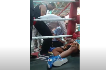 Непобеждённого боксёра брутально нокаутировали в бое за титул в весе Алимханулы