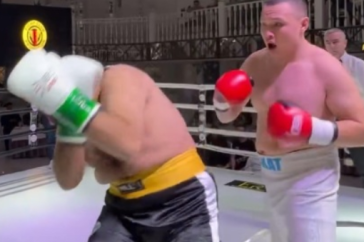 Фотография к новости: Казахстанец за 12 секунд отправил в нокаут боксёра из Грузии