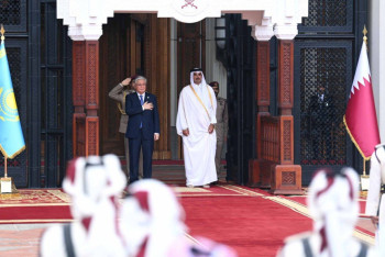 Президент Казахстана прибыл  во дворец эмира Катара Diwan Amiri